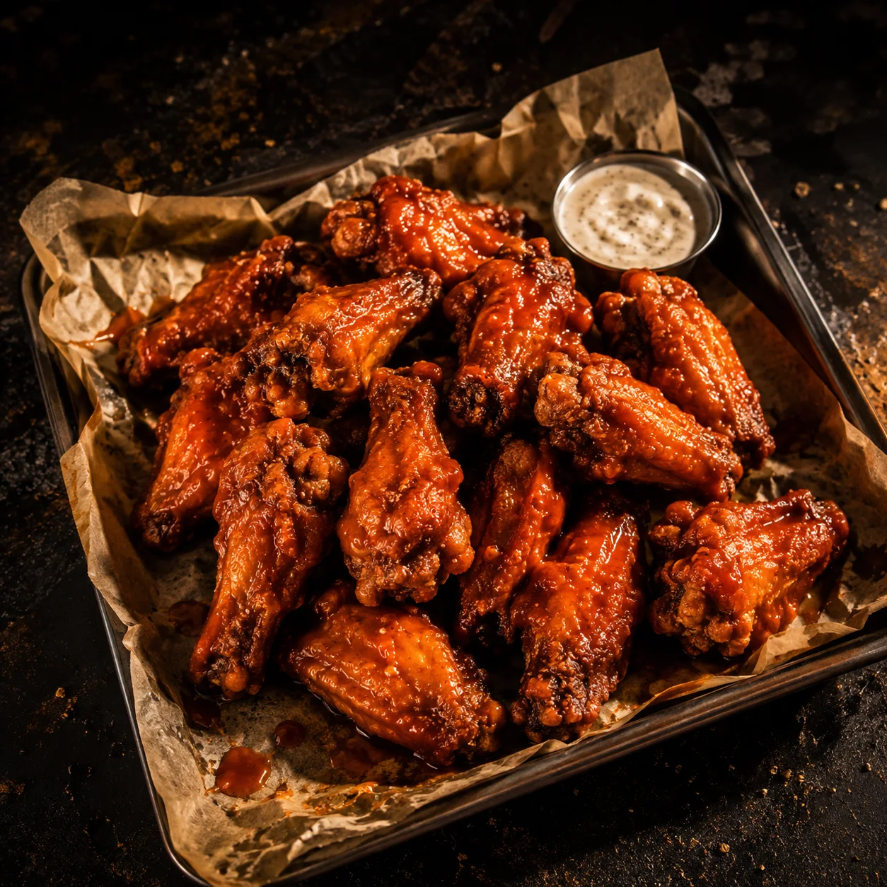 Crispy traditional chicken wings