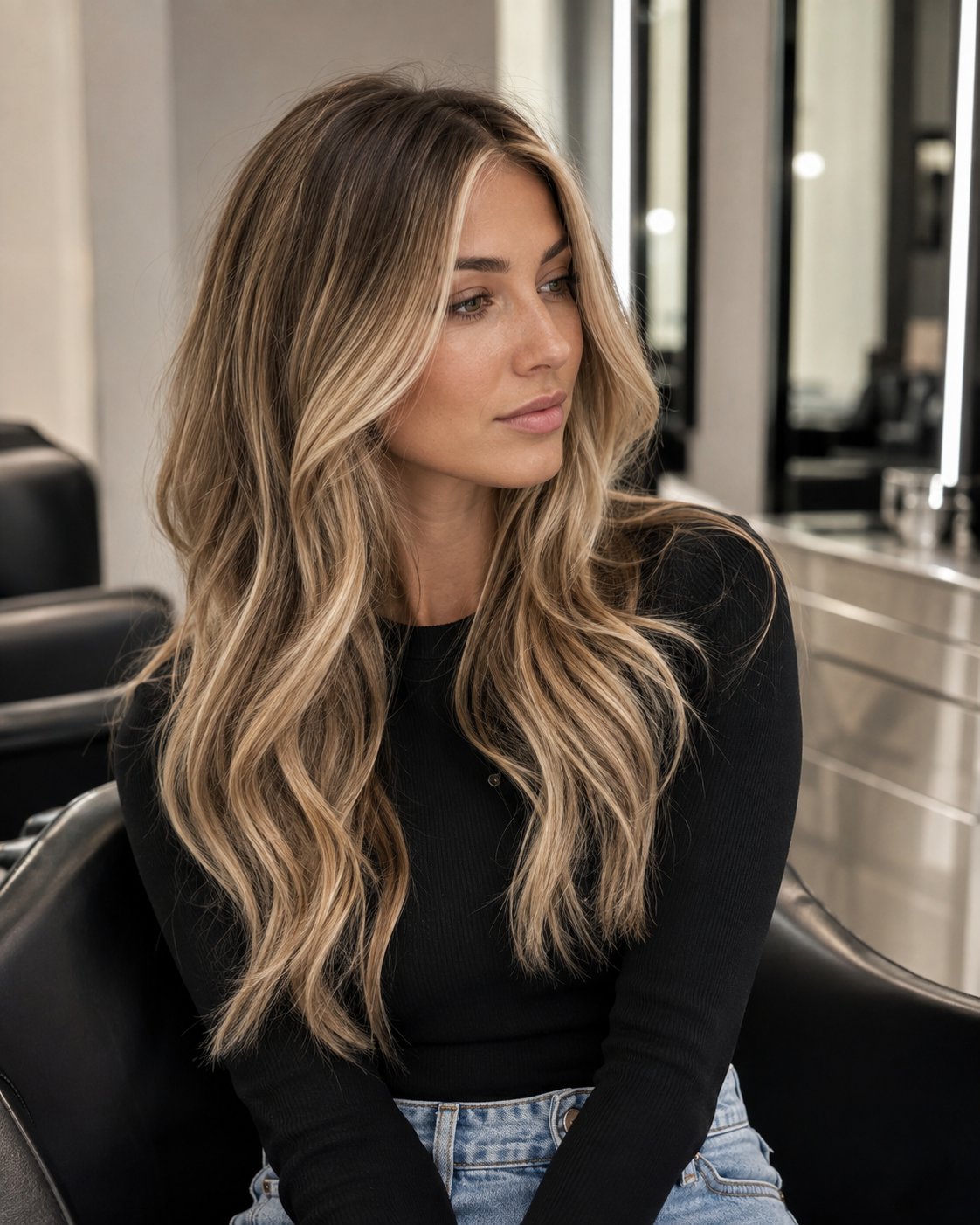 Professional blonde hair transformation