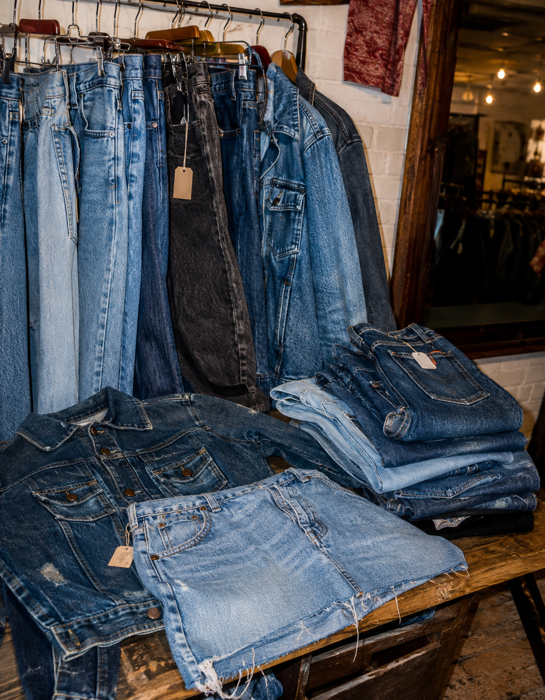 Curated vintage denim collection