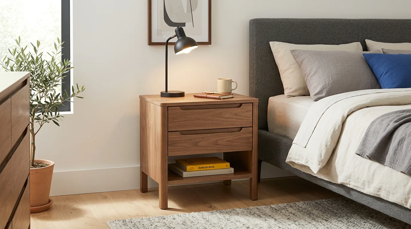 Ridge solid wood nightstand
