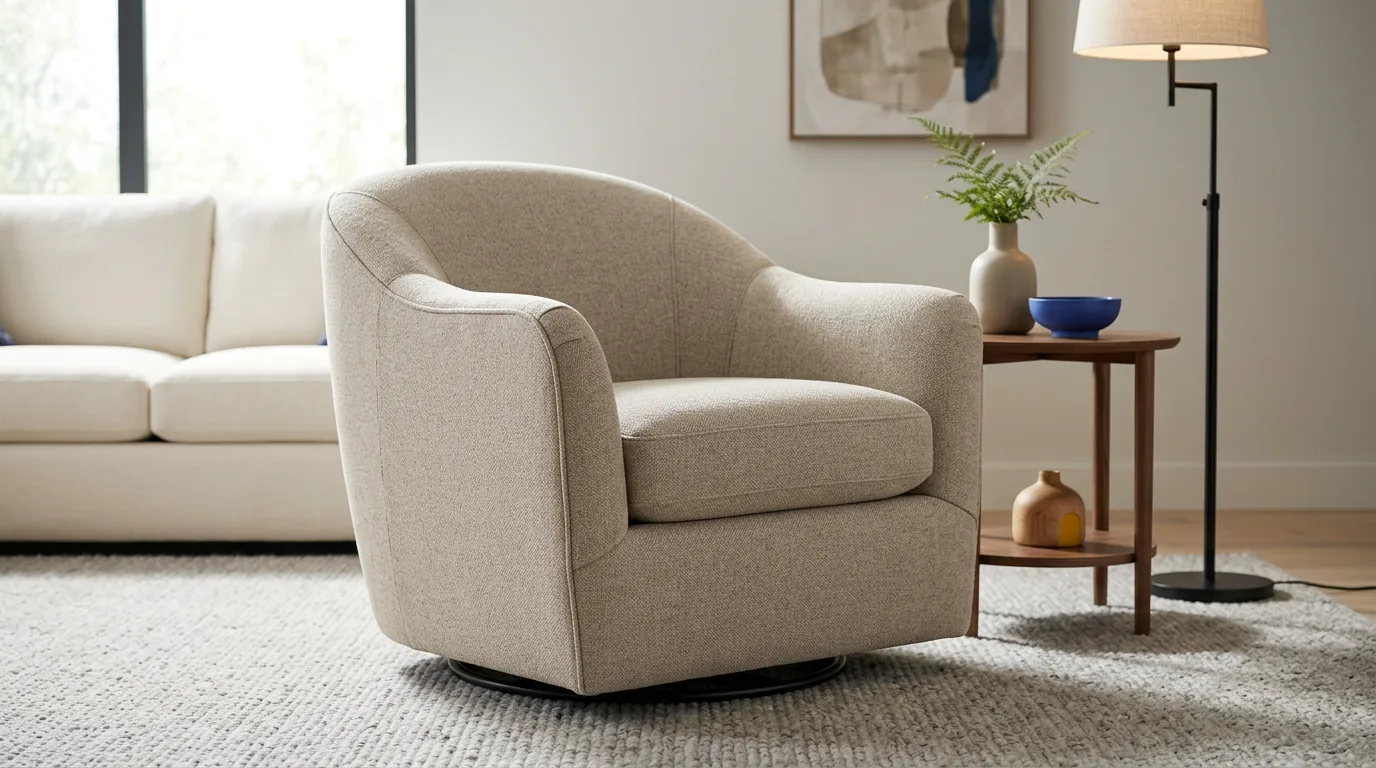 Solace upholstered swivel chair
