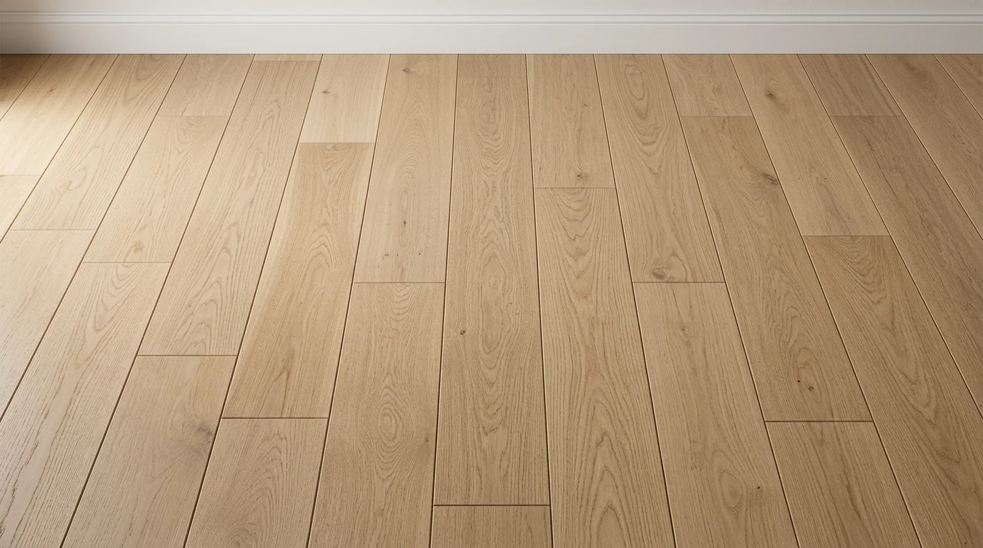 Close view of natural hardwood flooring material