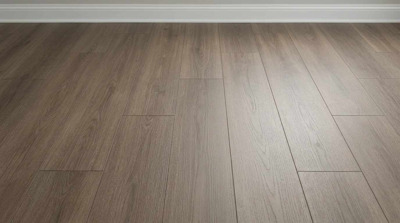 Close view of luxury vinyl plank flooring material