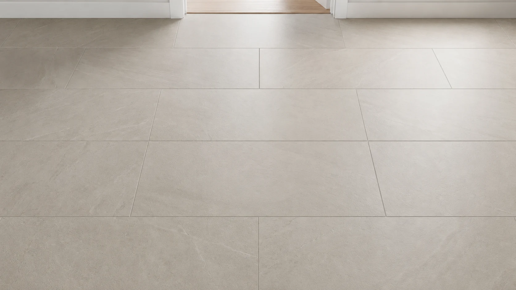 Close view of porcelain floor tile material
