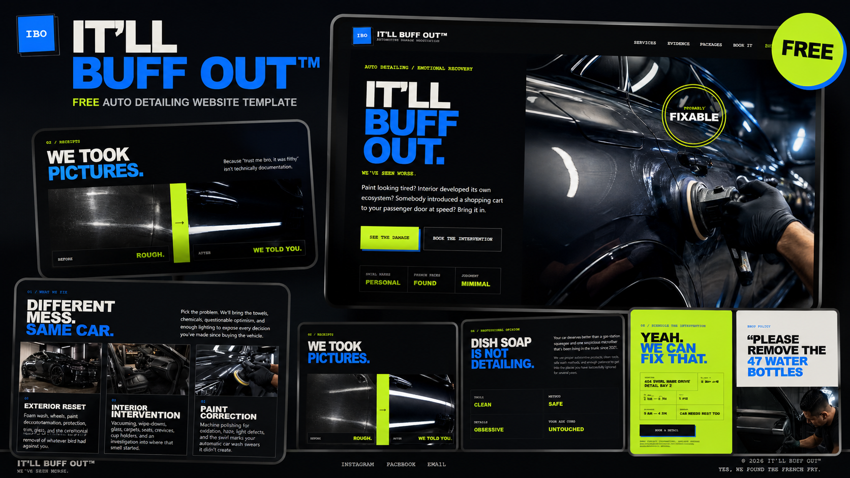 Preview of IT’LL BUFF OUT™ — Auto Detailing Website Template