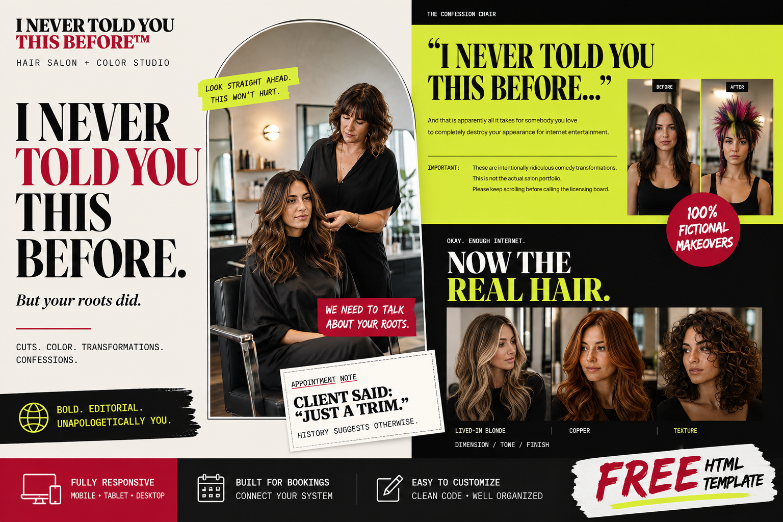 Preview of I Never Told You This Before™ — Hair Salon + Color Studio