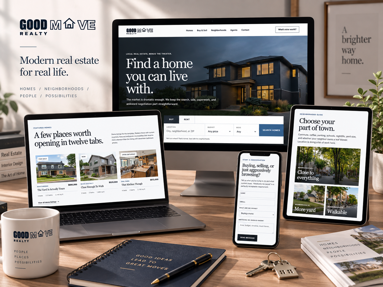 Preview of GOOD MOVE Realty - Free Real Estate Website Template