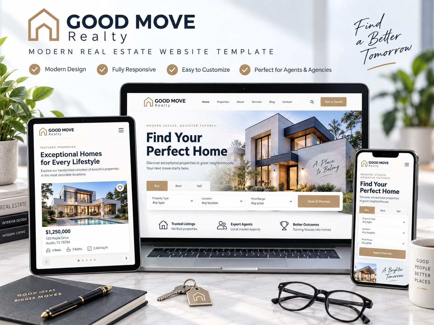 Preview of GOOD MOVE Realty - Premium Website Template